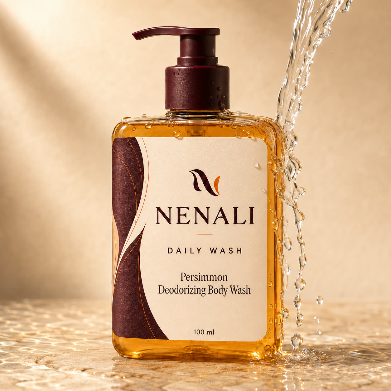 NENALI Daily Wash with water splashing beside it
