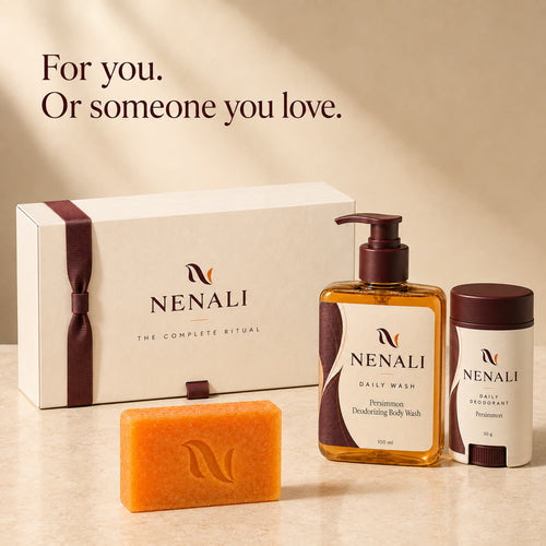 The NENALI Complete Ritual gift box with the three products